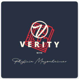 Cover image of the Verity podcast with Phylicia Masonheimer.